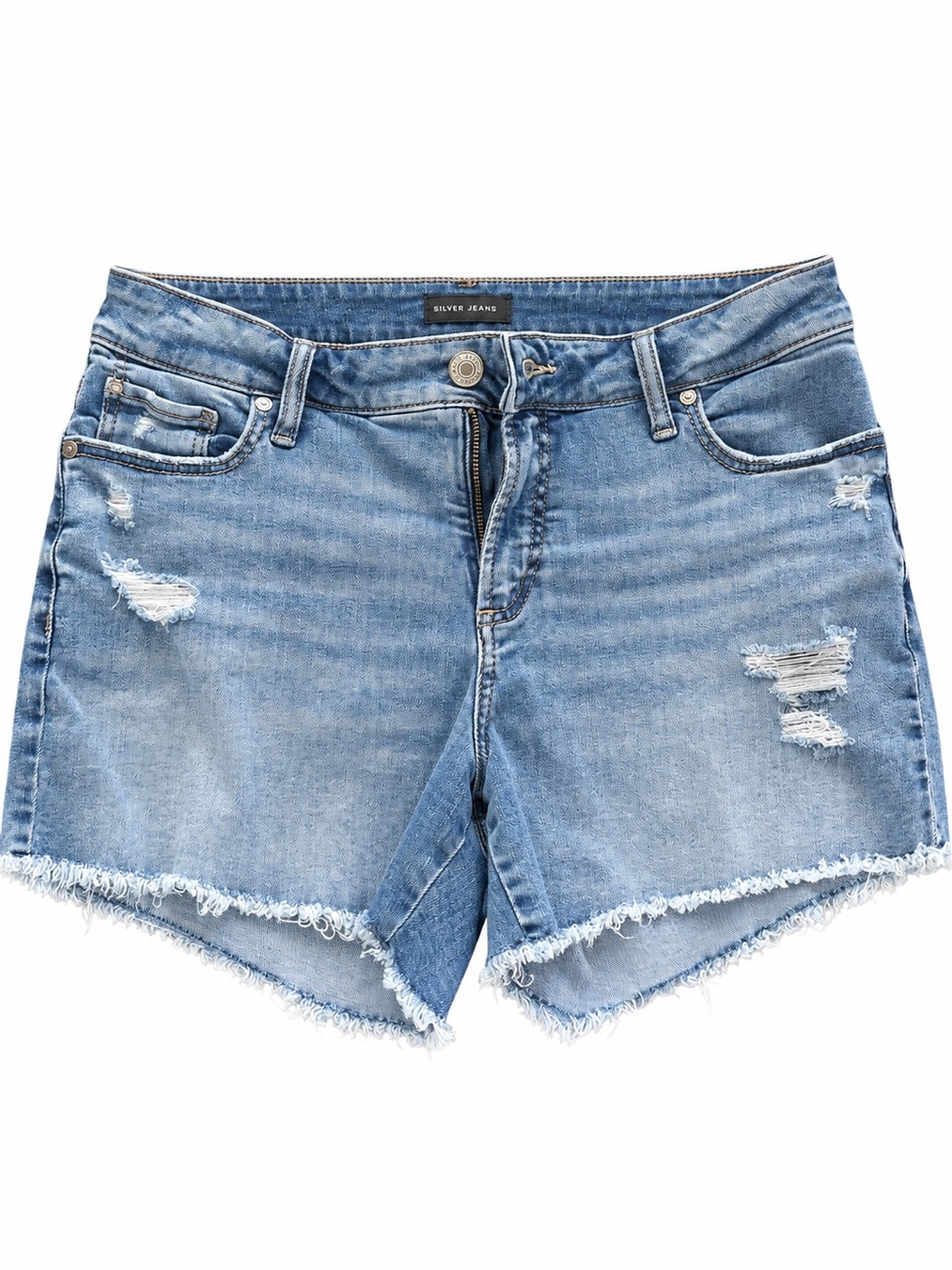 Silver Jeans Suki Distressed Denim Shorts W 31 Women’s